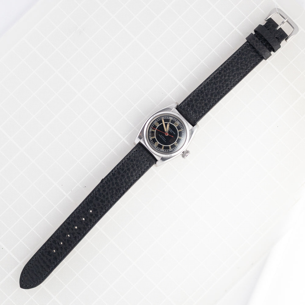 ROLEX OYSTER ROYAL Flatback Black Mirror SECTOR DIAL  Cal.10 1/2 Open Face