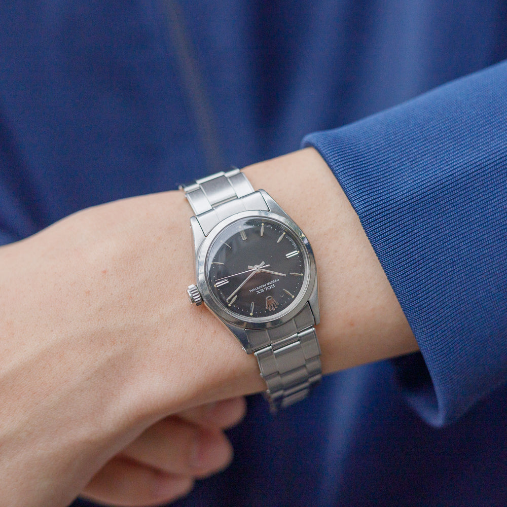 ROLEX OYSTER PERPETUAL REF.6548 Black Mirror Dial – TIMEANAGRAM
