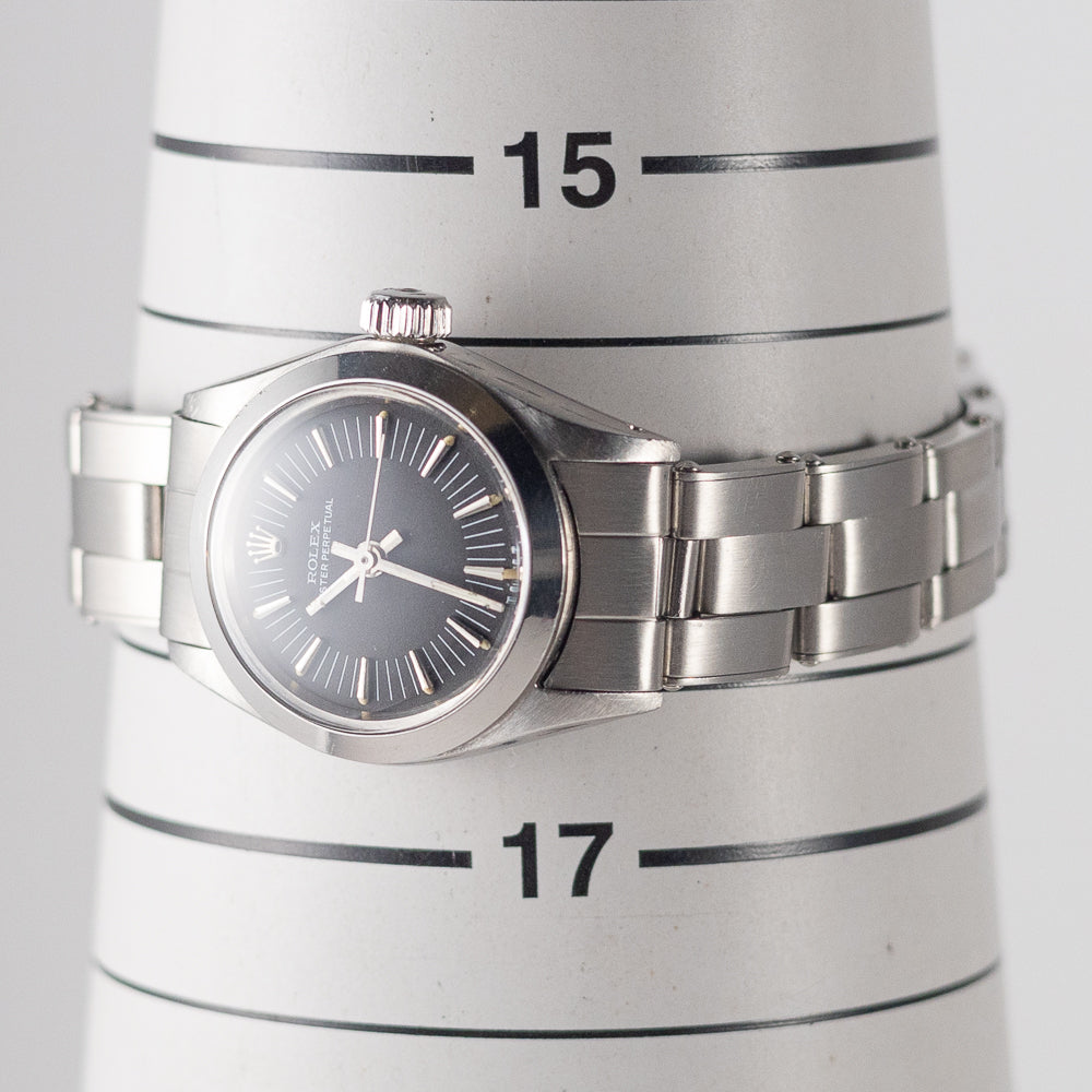 ROLEX OYSTER PERPETUAL Ref.6718 No Date BLACK RADIAL DIAL