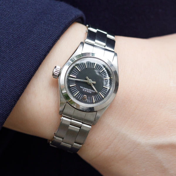 ROLEX OYSTER PERPETUAL Ref.6718 BLACK MATTE RADIAL DIAL