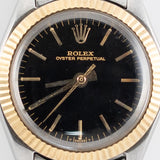 ROLEX OYSTER PERPETUAL Ref.6619 Glossy Black Gilt Dial