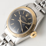 ROLEX OYSTER PERPETUAL Ref.6619 Glossy Black Gilt Dial