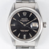 ROLEX OYSTER PERPETUAL DATE Ref.1500 Black Gilt Dial