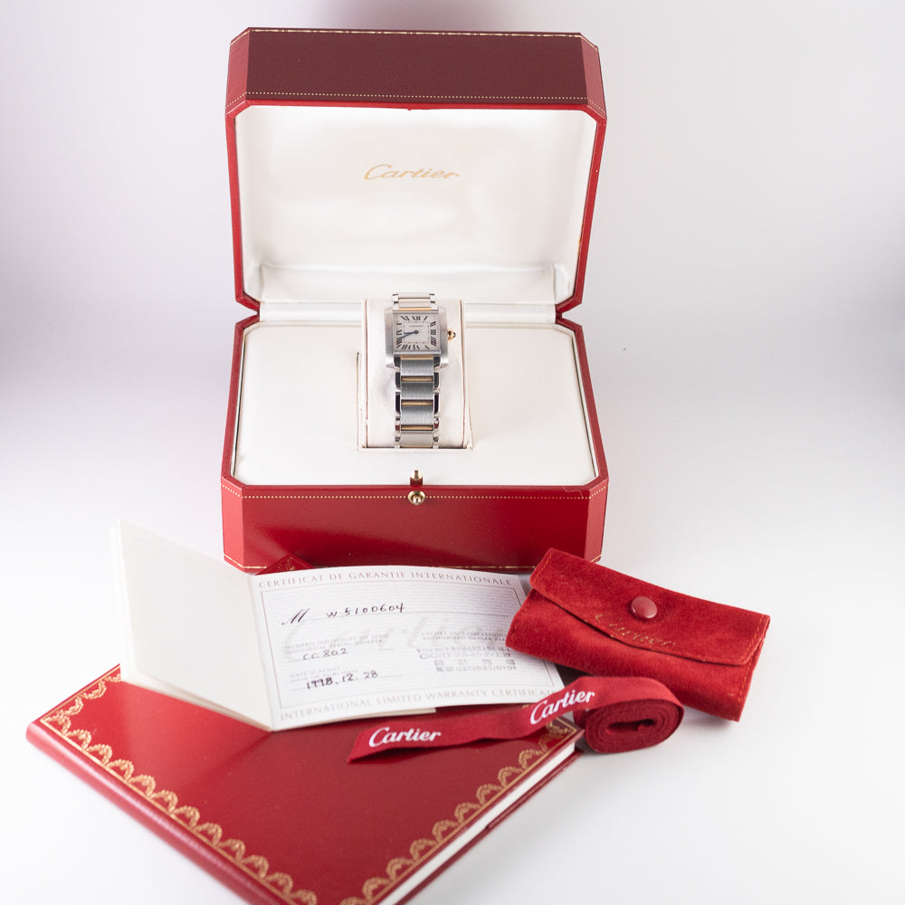 CARTIER MM TANK FRANCAISE Ref.2301 w.BOX and Paper