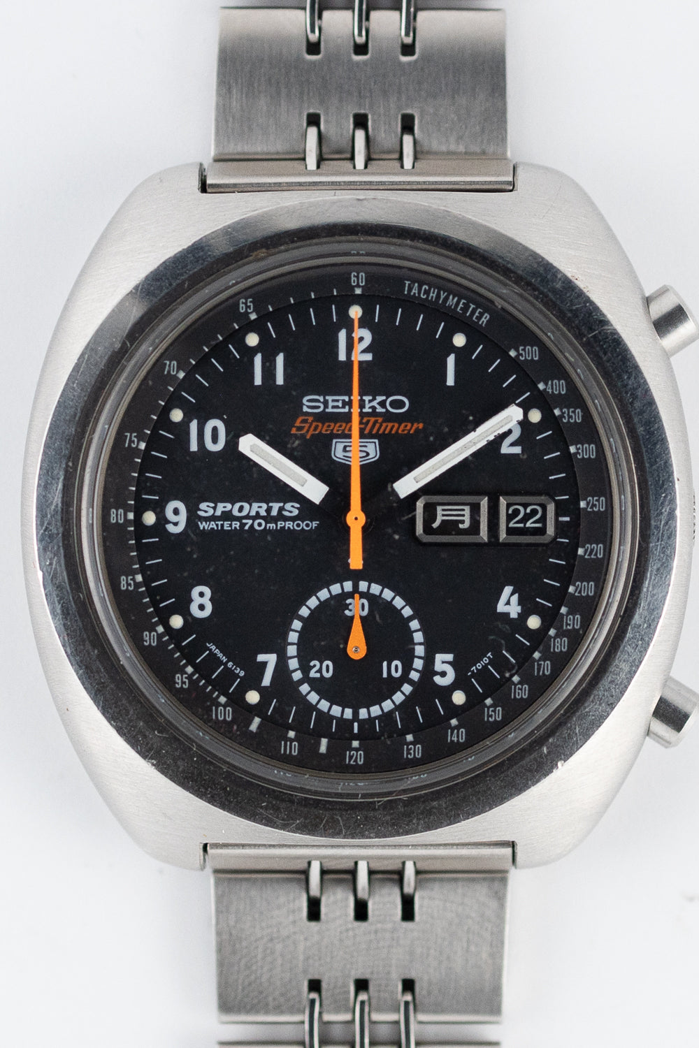 ジャンク セイコー スピードタイマー 6139-7012 希少カラー SEIKO 5 SPORTS SPEED TIMER REF.6139-7012 – TIMEANAGRAM