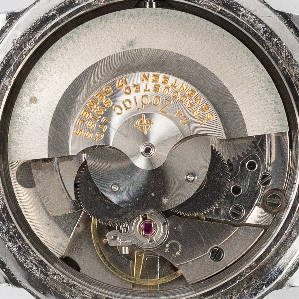ZODIAC Triple Calendar Moonphase Black Black Gilt Dial