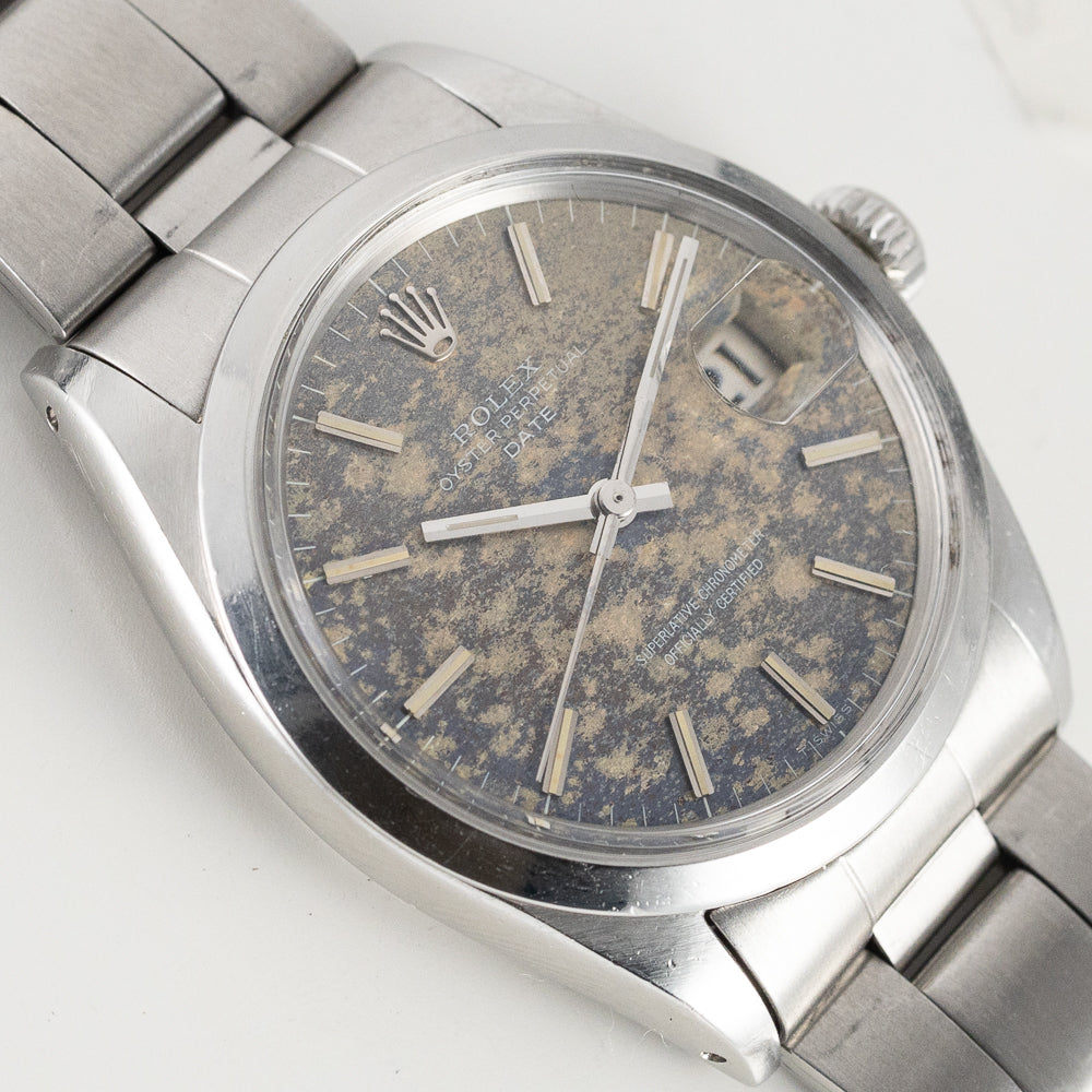 ROLEX OYSTER PERPETUAL DATE Ref.1500 Blue Patina Dial