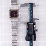 CARTIER LM Santos Carree Burgundy Ref.2961 w.Serivice BOX