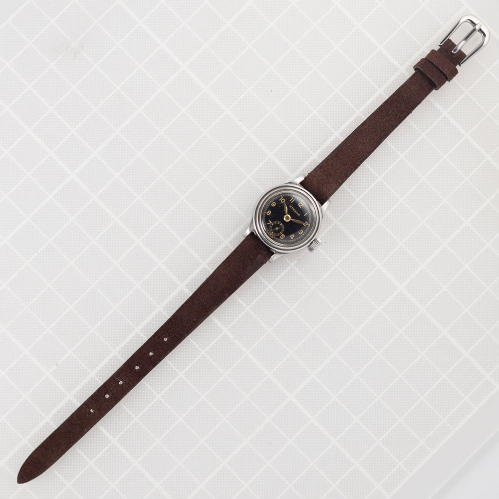 ETERNA Tre Tacche Step Bezel Black Gilt Dial – TIMEANAGRAM ETERNA Tre Tacche Step Bezel Black Gilt Dial – TIMEANAGRAM