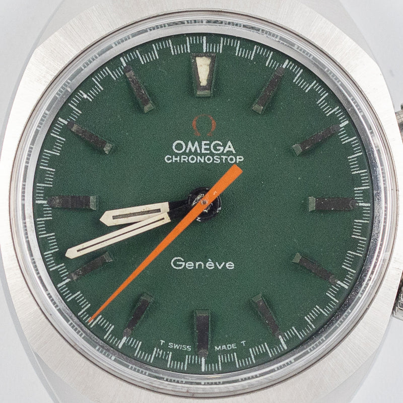 OMEGA GENEVE CHRONOSTOP REF.145.009 Green Dial