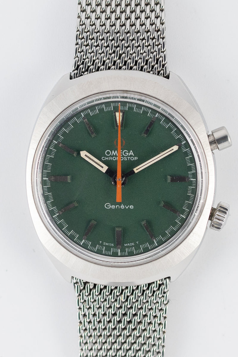 OMEGA GENEVE CHRONOSTOP REF.145.009 Green Dial