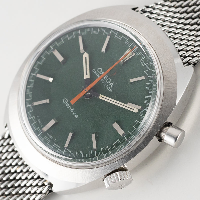 OMEGA GENEVE CHRONOSTOP REF.145.009 Green Dial