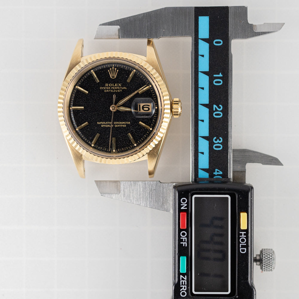 ROLEX DATEJUST Ref.1601 14K Yellow Gold Black Gilt Dial