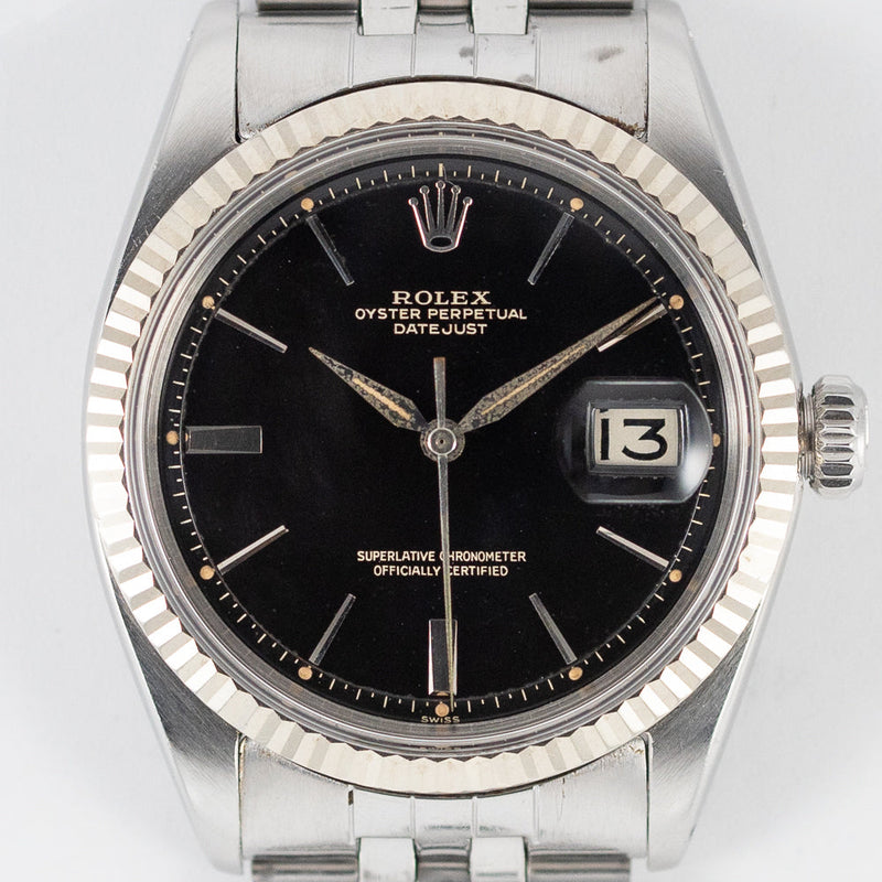 ROLEX DATEJUST Ref.1601 Black Gilt Doorstop Dial