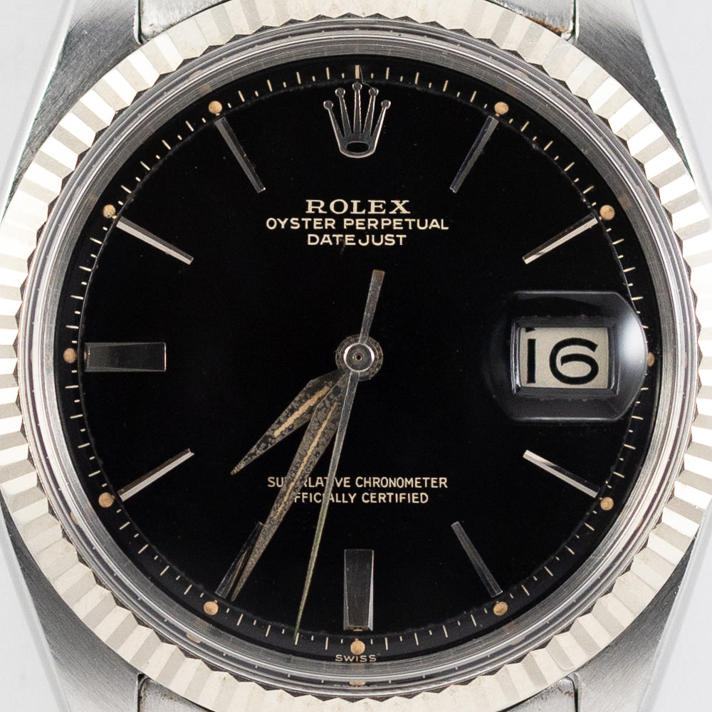 ROLEX DATEJUST Ref.1601 Black Gilt Doorstop Dial – TIMEANAGRAM