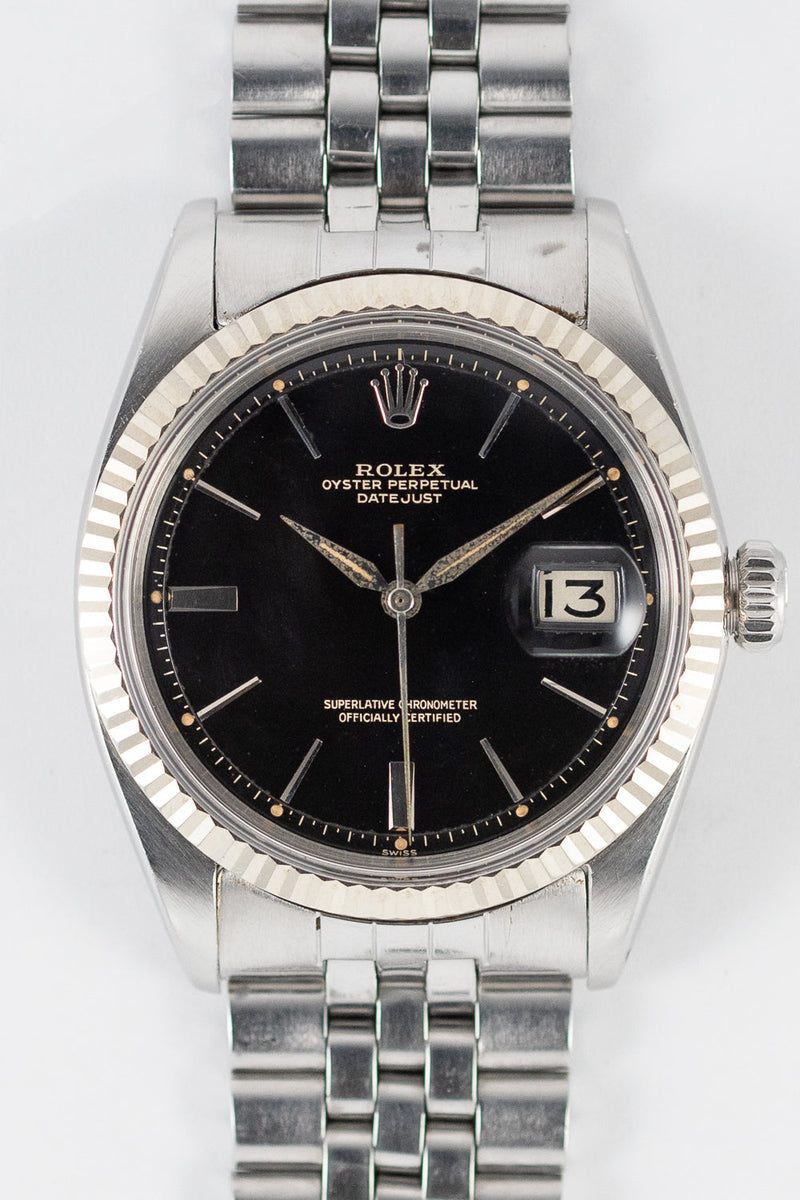 ROLEX DATEJUST Ref.1601 Black Gilt Doorstop Dial