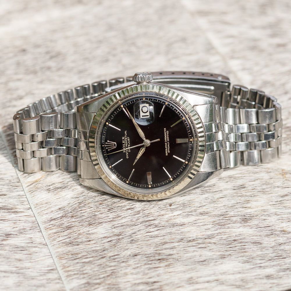 ROLEX DATEJUST Ref.1601 Black Gilt Doorstop Dial