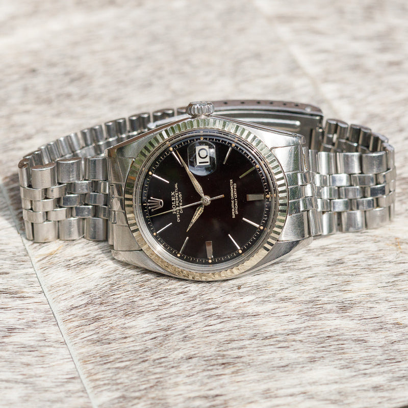 ROLEX DATEJUST Ref.1601 Black Gilt Doorstop Dial