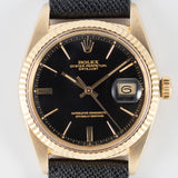 ROLEX DATEJUST Ref.1601 18K Yellow Gold Black Gilt DOORSTOP Dial