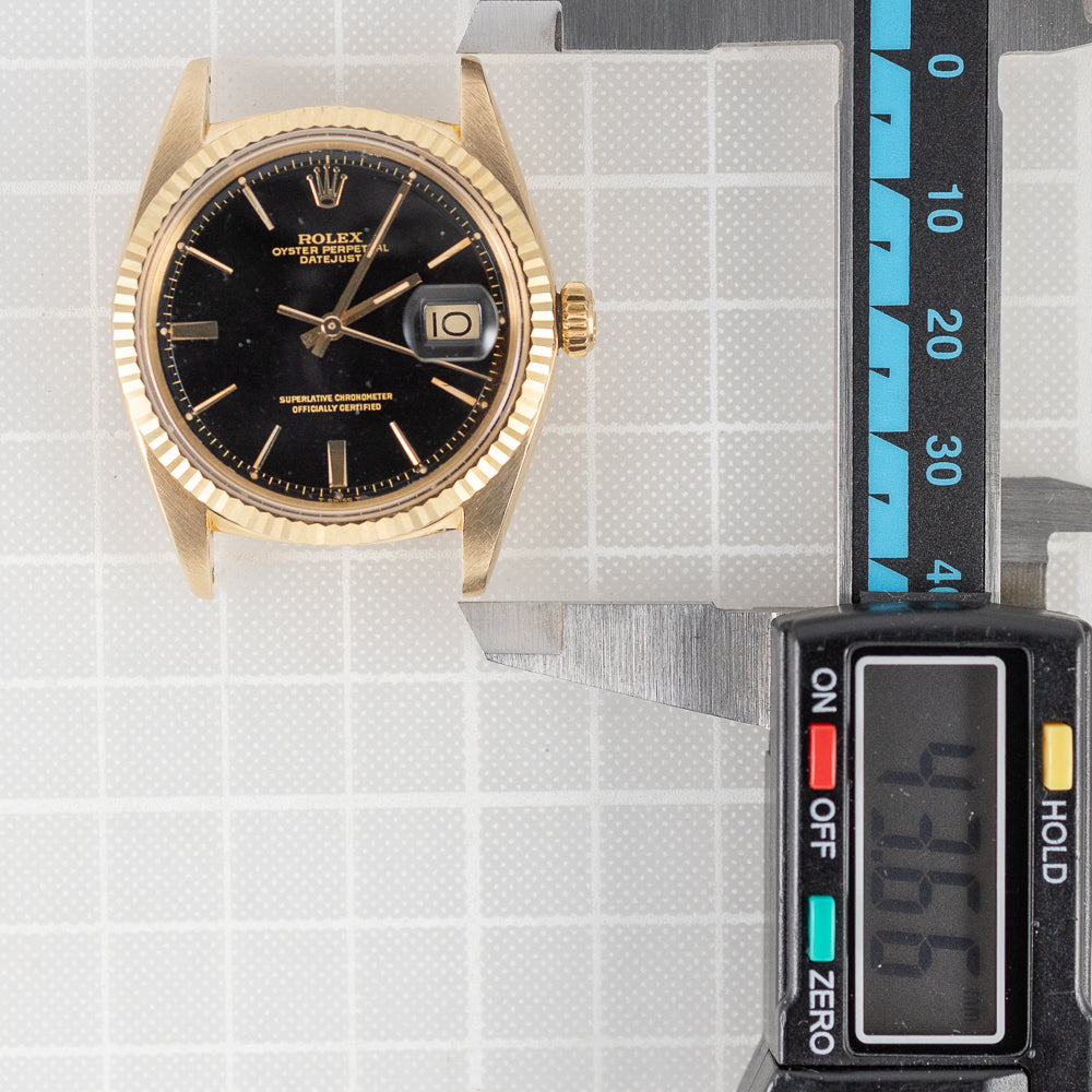 ROLEX DATEJUST Ref.1601 18K Yellow Gold Black Gilt DOORSTOP Dial