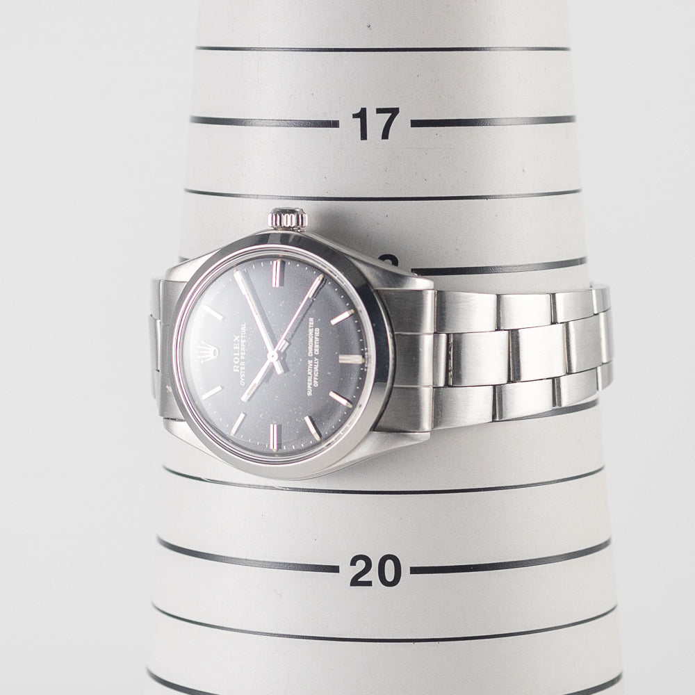 ROLEX OYSTER PERPETUAL Ref.1002 Black Gilt Dial – TIMEANAGRAM