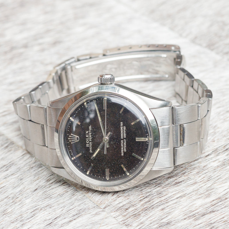 ROLEX OYSTER PERPETUAL Ref.1002 Black Gilt Dial