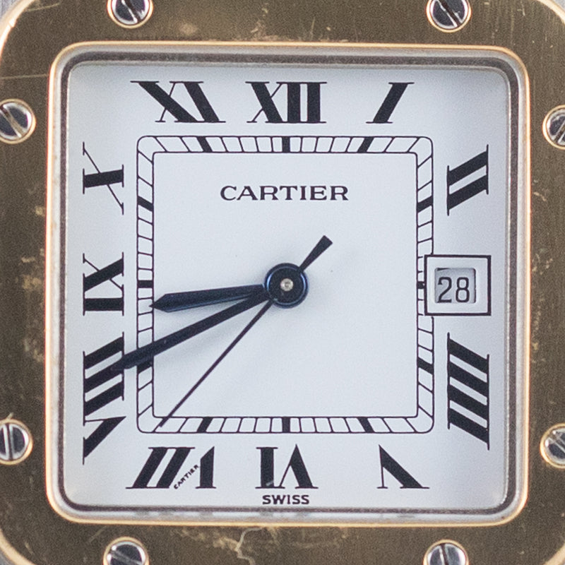 CARTIER LM Santos Ref.2961 AUTOMATIC Godron Bracelet