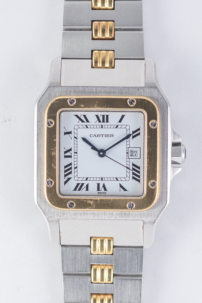 CARTIER LM Santos Ref.2961 AUTOMATIC Godron Bracelet