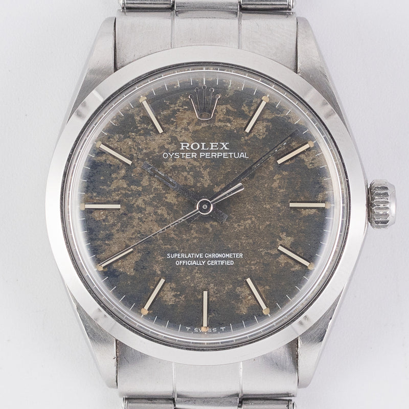 ROLEX OYSTER PERPETUAL REF.1002 BLUE PATINA DIAL