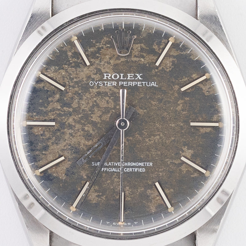 ROLEX OYSTER PERPETUAL REF.1002 BLUE PATINA DIAL