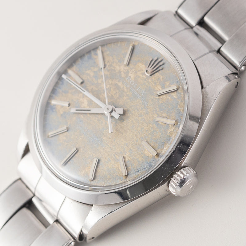 ROLEX OYSTER PERPETUAL REF.1002 BLUE PATINA DIAL