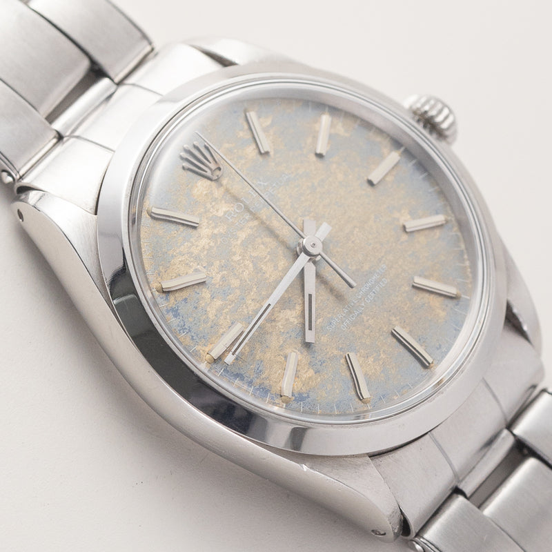 ROLEX OYSTER PERPETUAL REF.1002 BLUE PATINA DIAL