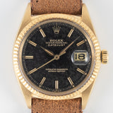 ROLEX DATEJUST Ref.1601 18K Yellow Gold Black Gilt Dial