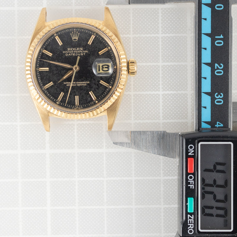 ROLEX DATEJUST Ref.1601 18K Yellow Gold Black Gilt Dial