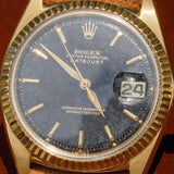 ROLEX DATEJUST Ref.1601 18K Yellow Gold Black Gilt Dial