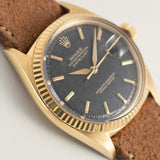 ROLEX DATEJUST Ref.1601 18K Yellow Gold Black Gilt Dial