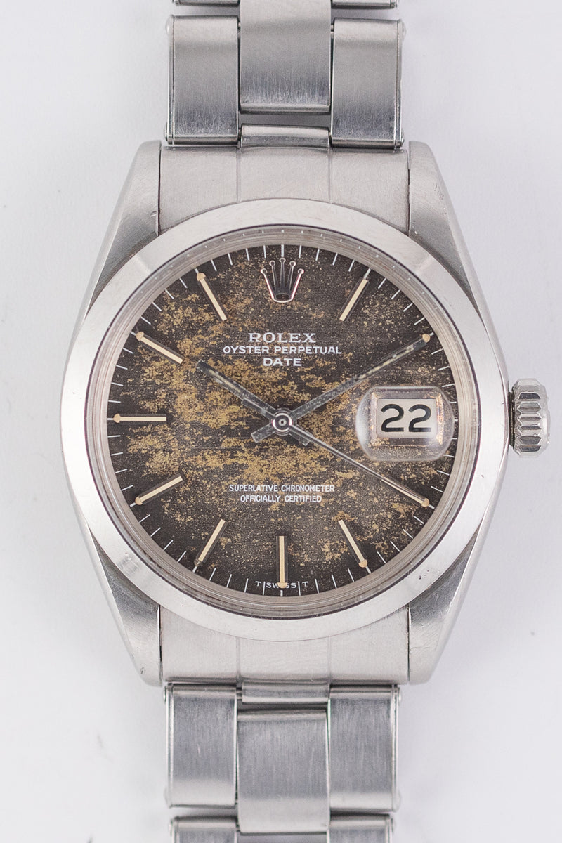 ROLEX OYSTER PERPETUAL DATE Ref.1500 Blue Patina Dial