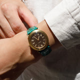 CORUM Ref.8781 Oval 18K Yellow Gold Brown Linen Dial