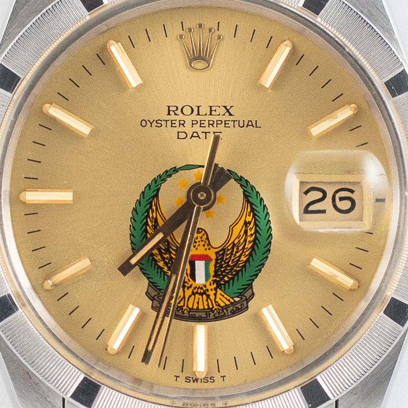 ROLEX OYSTER PERPETUAL DATE Ref.15010 UAE Armed Forces Gold Dial