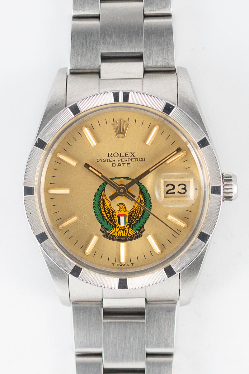 ROLEX OYSTER PERPETUAL DATE Ref.15010 UAE Armed Forces Gold Dial