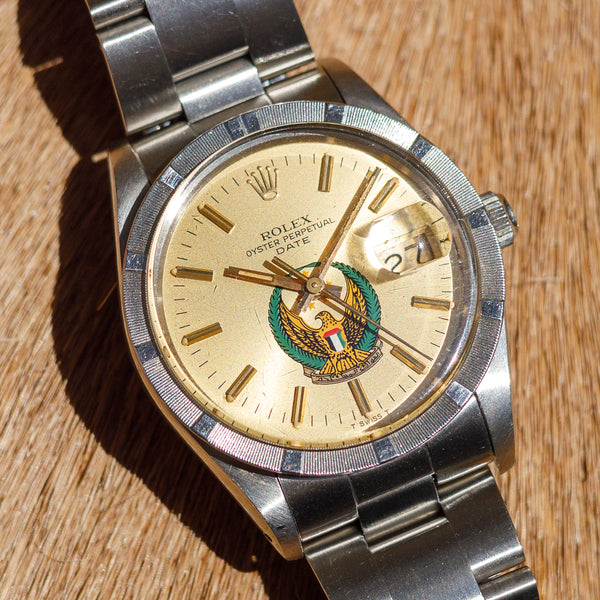 ROLEX OYSTER PERPETUAL DATE Ref.15010 UAE Armed Forces Gold Dial