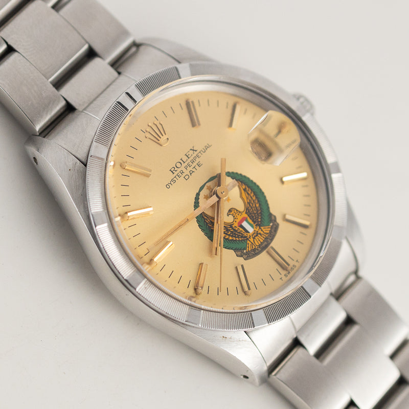 ROLEX OYSTER PERPETUAL DATE Ref.15010 UAE Armed Forces Gold Dial