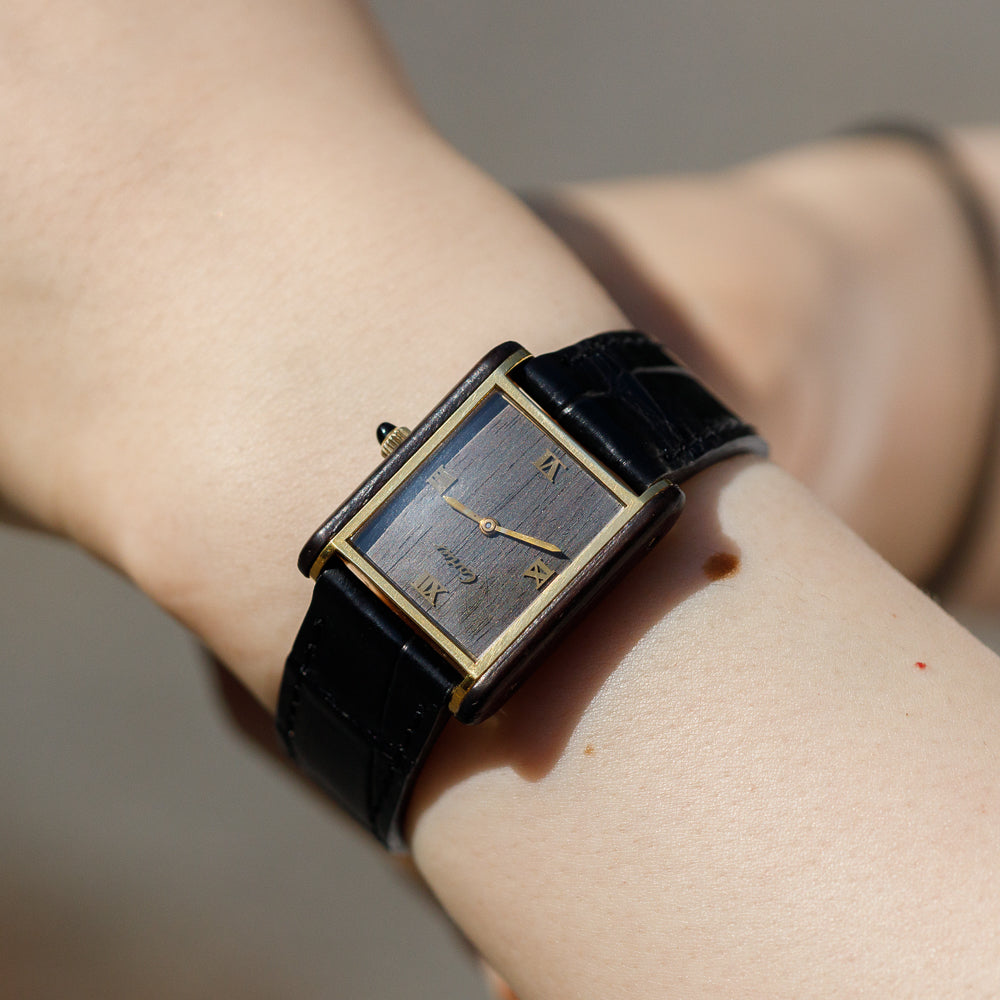 CARTIER LM Tank Organic Wood Ref.20611 1975 ~ 1976 – TIMEANAGRAM