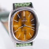 OMEGA DE VILLE tiger eye stone Ref.1031 18K White Gold