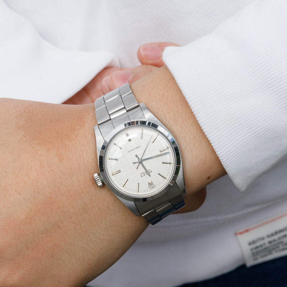ROLEX OYSTER Linen Dial Ref.6426 w.BOX – TIMEANAGRAM