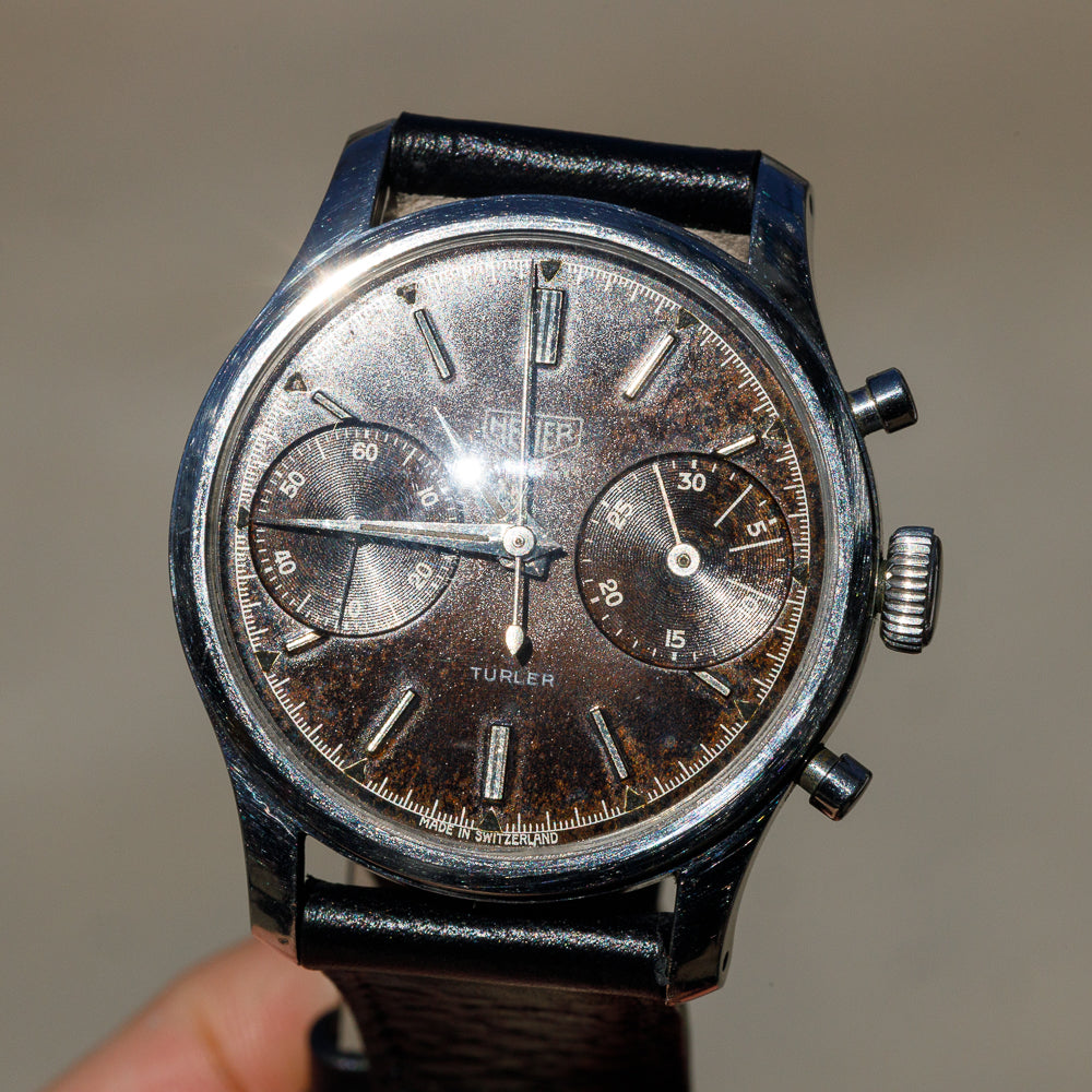 HEUER Pre CARRERA Spillino Case Big Eyes Valjoux 23 REF.414N