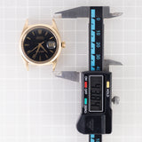 ROLEX DATEJUST Big Coronet Black Gilt Dial 14KYG Ref.1601