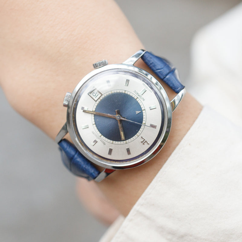 JAEGER LECOULTRE MEMOBOX Blue tuxedo Dial Ref.875.42