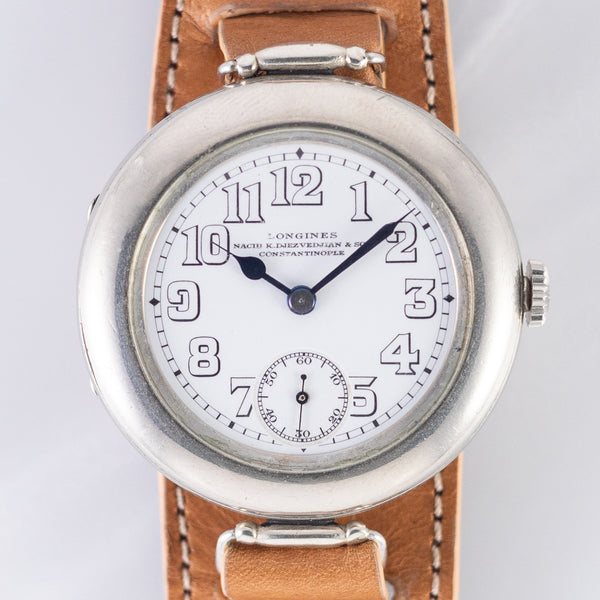 LONGINES Turkish Wristwatch Retailed by Nacib K. Djezvedjian & Son, Constantinople w.Archive