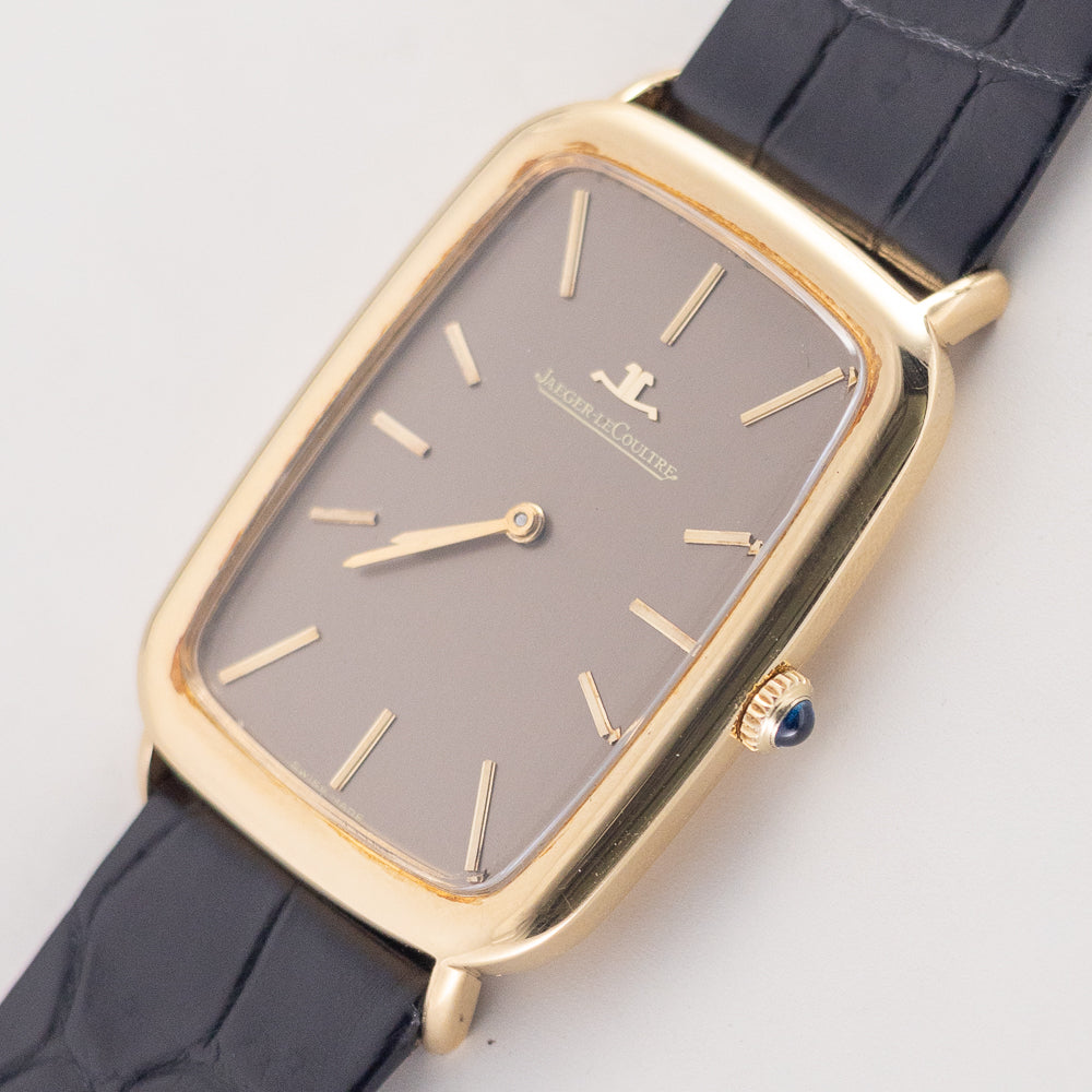 ジャザサイズ 新作 L JAEGER LECOULTRE Jumbo Rectangular Brown Dial Ref.9046 – TIMEANAGRAM